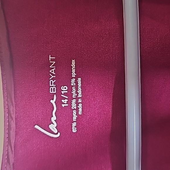 Lane Bryant Rasberry Zip Sleeveless Tank Top Active Wear Plus Size 14/16 - Picture 2 of 7